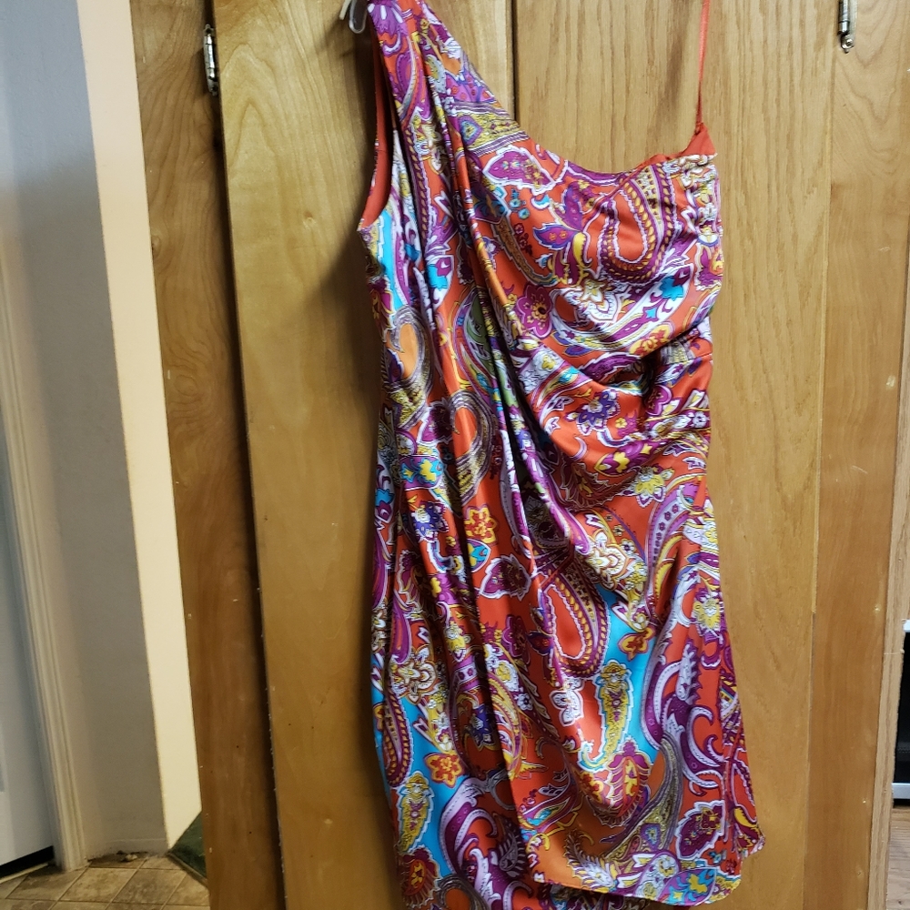 Off the shoulder pasley dress